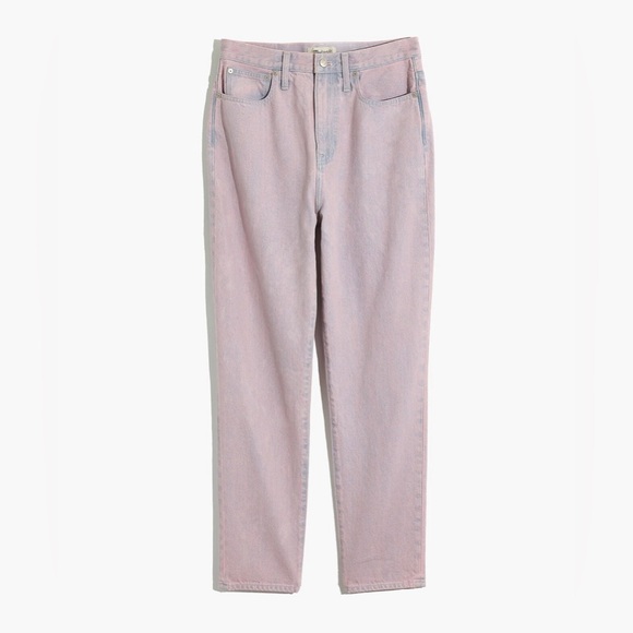 Madewell Denim - Madewell High Rise Mom Jeans Pink Denim Size 27 4 Overdyed Edition Small
